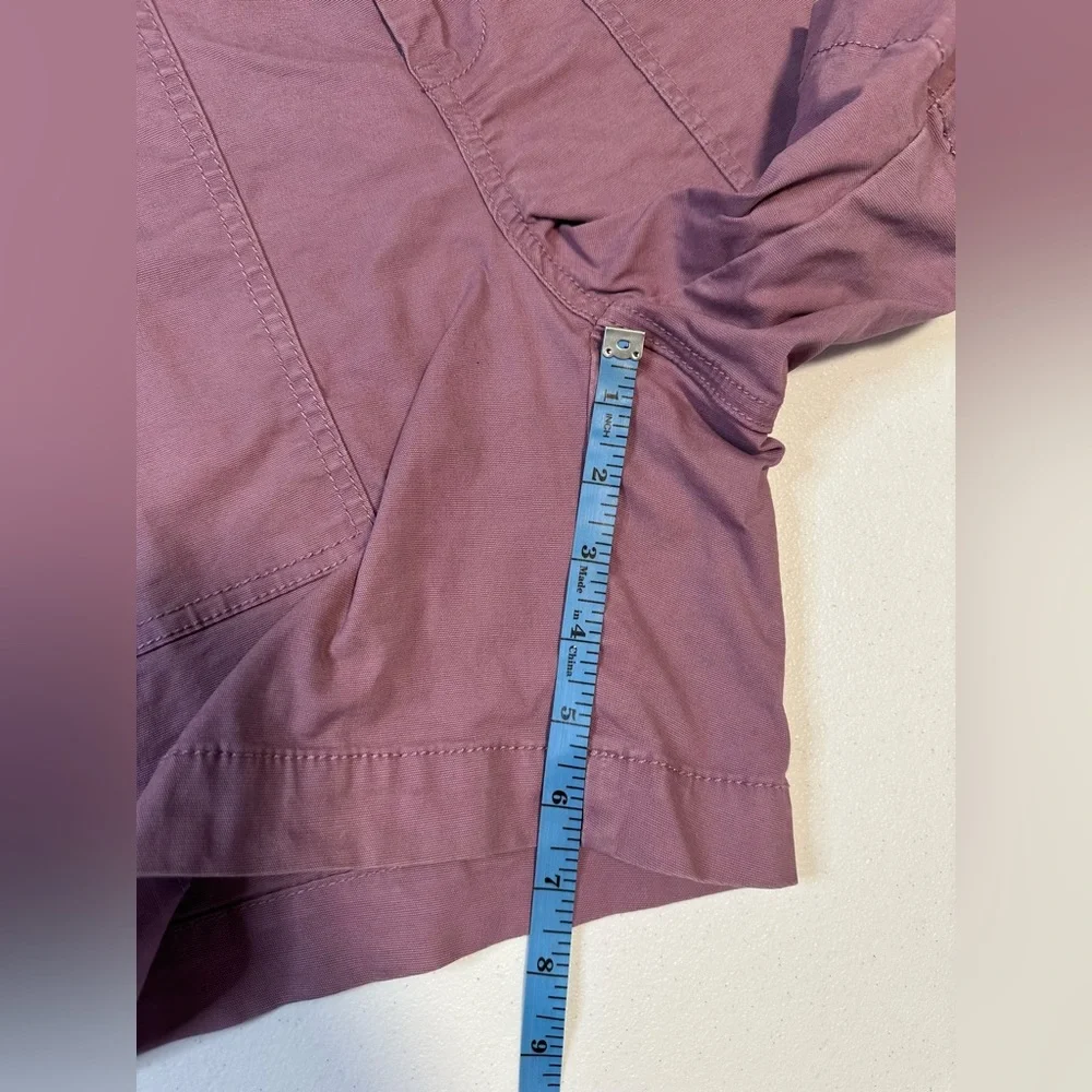 CAbi Light‎ Purple Paperback Short Cotton Canvas Womens Size 8 Stretch 6423